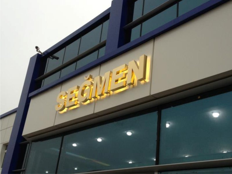 paslanmaz kutu harf - isikli paslanmaz kutu harf led aydinlatmali